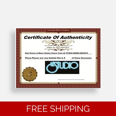 Certificate of Authenticity 7" X 5" 1/4 inch Glossy
